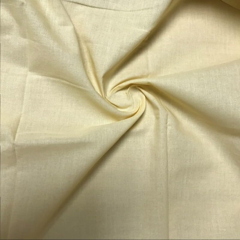 EU Fabrics 100% Cotton Casement Fabric | Fire Retardant Material for Sewing | Ideal for Ceilings, and Exhibitions | Lightweight and Soft Cotton Fabric by Metre (Ecru, 1 Metre x 122cm) — image 1