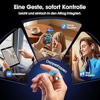 BANLVS Smart Watch Ring für Herren Damen, Fitness Ring mit 24/7 Herzfrequenz HRV, SpO2 Schlaf Temp, 176 Sportmodi, IP68 Wasserdicht Smartring, APP kein ABO, für Android und iOS (Silber, 60mm(9)) – Ansicht 7