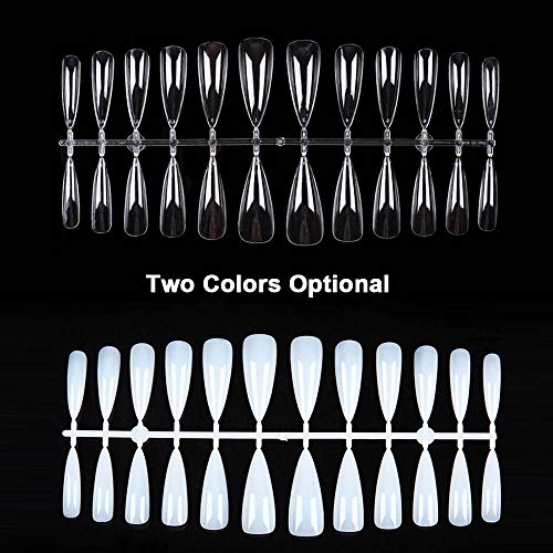 Andoer 504pcs pontas de unha de estilete médio longo capa completa forma de amêndoa unhas falsas pon