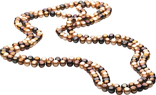 Freshwater Cultured Dyed Brown 8 9Mm Pearl Necklace Jewelry Gifts For Women #TOP23