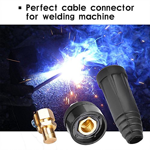 Dkj Series European Style Welding Cable Quick Connector Male Plug And Panel Socket Quick Fitting Adapter (Dkj35-50 Black) #TOP3