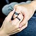 MONIYA Set of 2 Matching King and Queen Couple Rings Set Wedding Engagement Band Stainless Steel Promise Rings (Men 11 & Women 7 (2pcs))