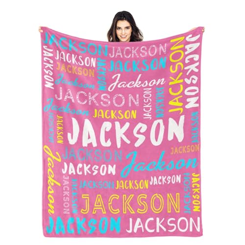 Personalized Name Blanket Customized Baby Blankets for Girls Boys Adults Monogrammed Blankets and Throws Christmas Birthday Mothers Fathers Valentines Day Gift