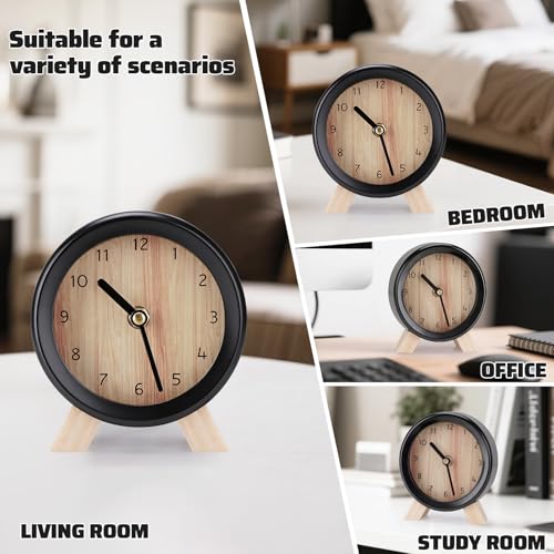 Reloj analógico de madera Maxspace para mesita de noche 7
