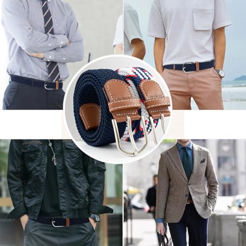 Braided Elastic Belt - Stretchy Waist Belt for Men & Women, Comfortable Flexible Strap with Adjustable Buckle2