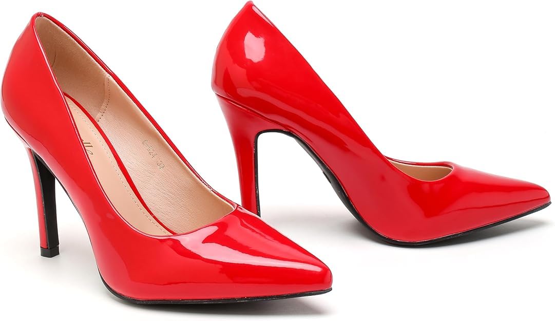 Scarpe décolleté da donna, con tacco alto a spillo, per feste, club, lavoro e appuntamenti, taglie da 36 a 46