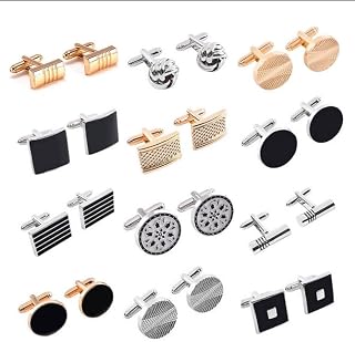 Bukela 12 Pairs Cufflinks for Men