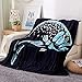 3D Couverture Peluche Poisson De Mer Toutes Saisons Enfant Couvertures Douce Moelleuse Couverture Bureau Couverture Canapé 100X131Cm