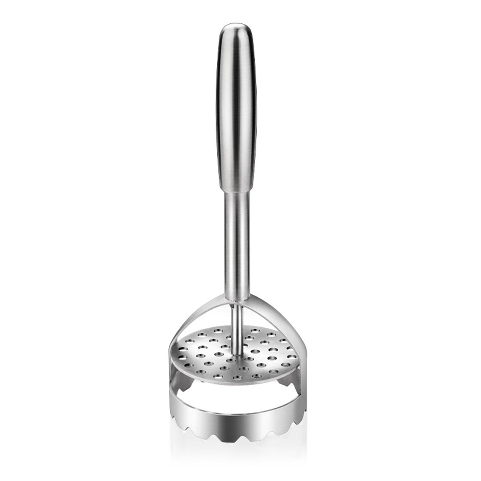 TFAOYS Pressed Potato Smasher Heavy Duty Food Masher Stainless Steel Potato Masher Crusher Kitchen Tool Easy to Clean Vegetable Mashers Hand Tool Small Holes