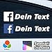 Decus Shop Facebook Wunschname, Oil-Slick Folie, Auto-Aufkleber 1 Stück