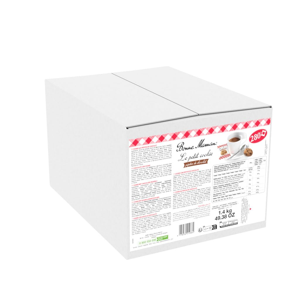 BONNE MAMAN - Petits Cookies aux Pépites de Chocolat - Croustillants et Authentiques - Le Lot de 280 Cookies