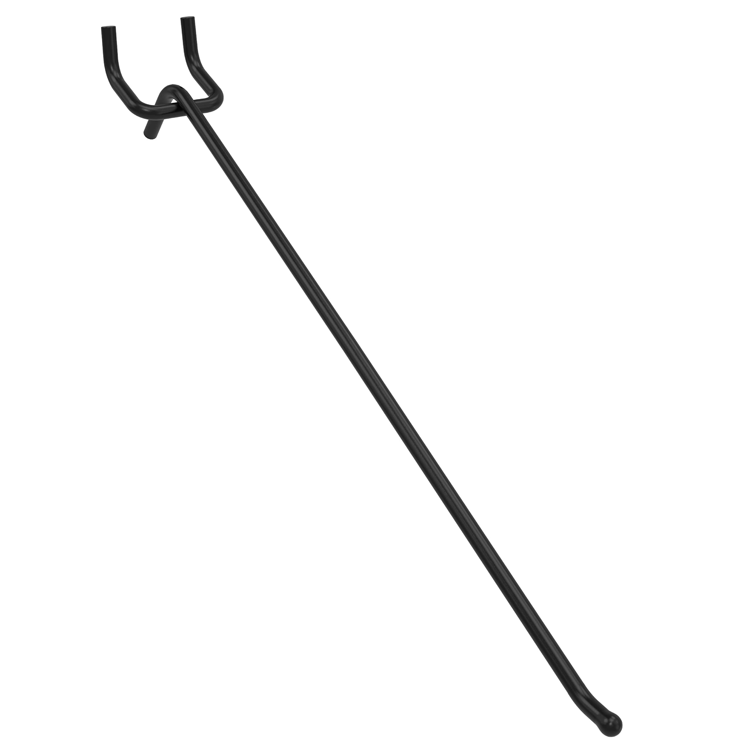 POETISKE Pegboard Hooks 0.2” Diameter 10 inch Black Metal Ball Ending Garden Tool Organizer Fits 1/4’’ Pegboard Garage Wall Hooks 50PCS