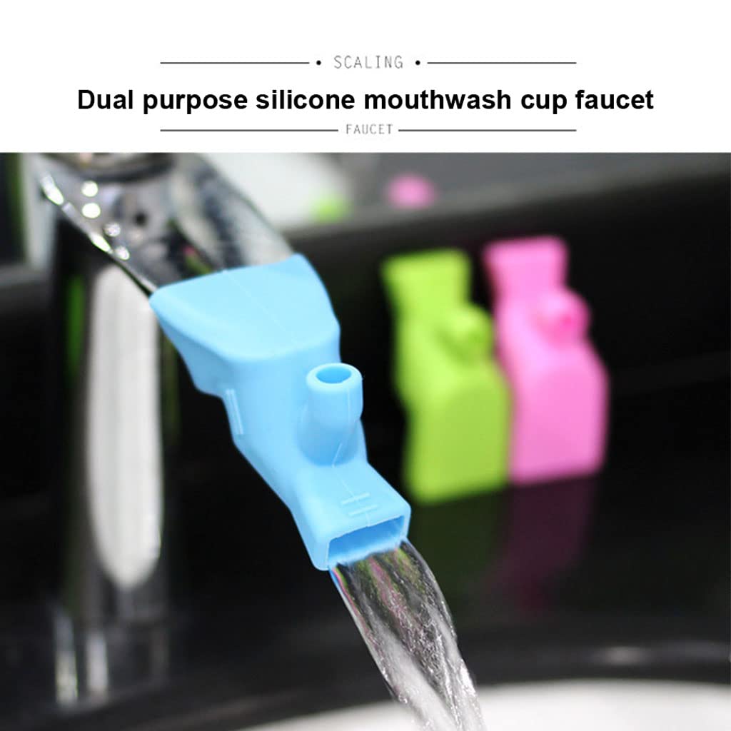 boxidixi Silicone Extender Water Tap Extension Washing Device Kitchen Guide Sink Water Extender Toddler, Blue
