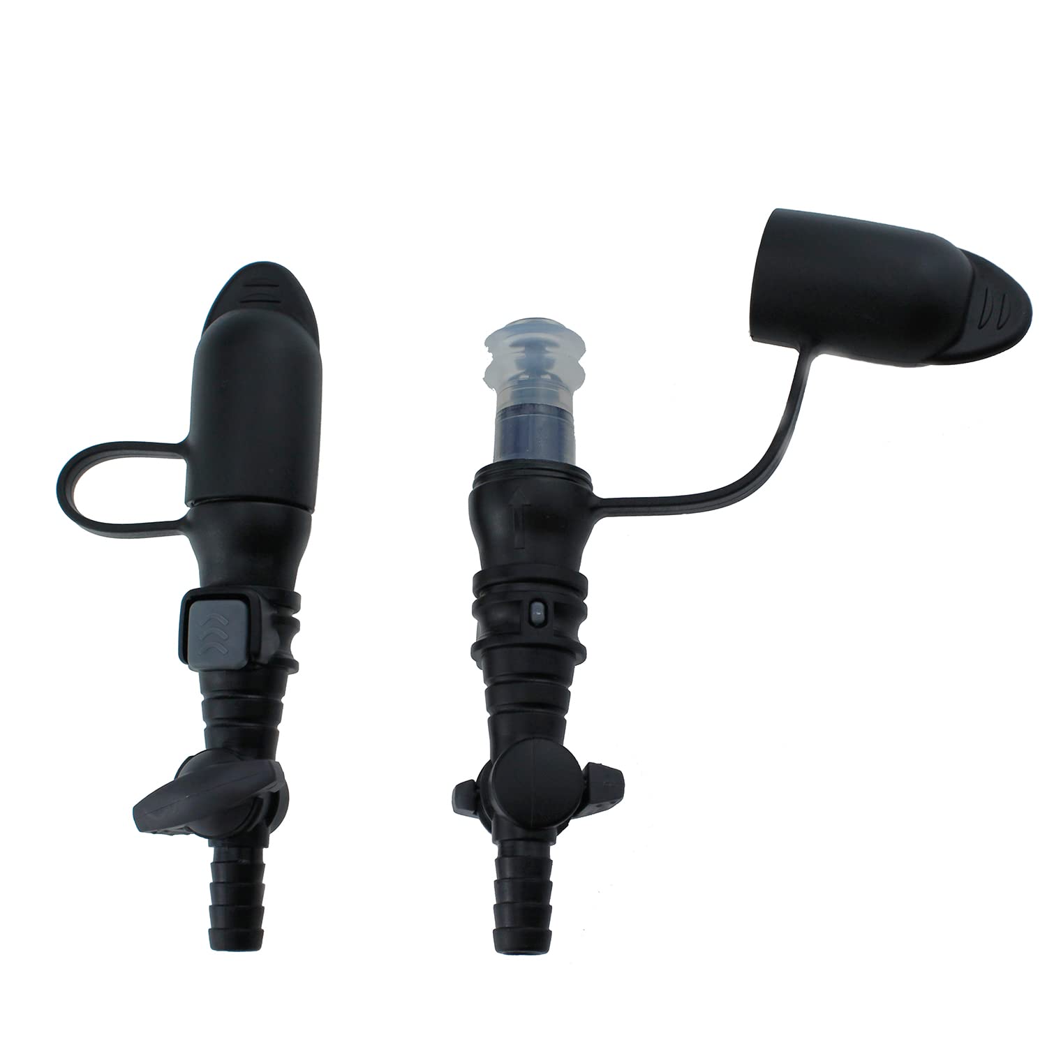 Maxmoral 2pcs Hydration Bags Bite Valve Mouthpiece Replacement Black Detachable Universal Manual Switch for Cross Country Bladder Bag for Any Hydration Pack System