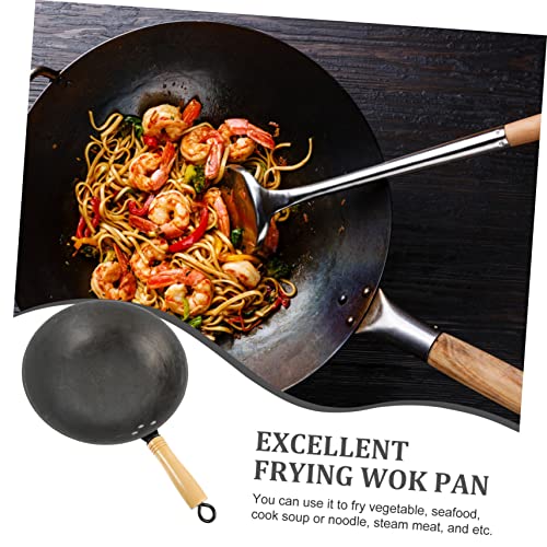 Wok tradicional chino con mango ergonómico y fondo para inducción miniatura 7