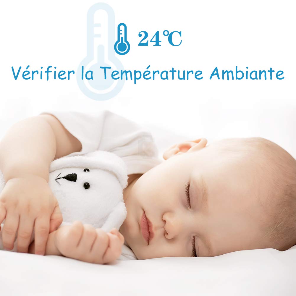 GHB Bebé Monitor Babyphone Cámara de 3,2 pulgadas LCD de 2,4 GHz con Fonciton VOX Sensor de temperatura Comunicación Bidireccional Visión Nocturna
