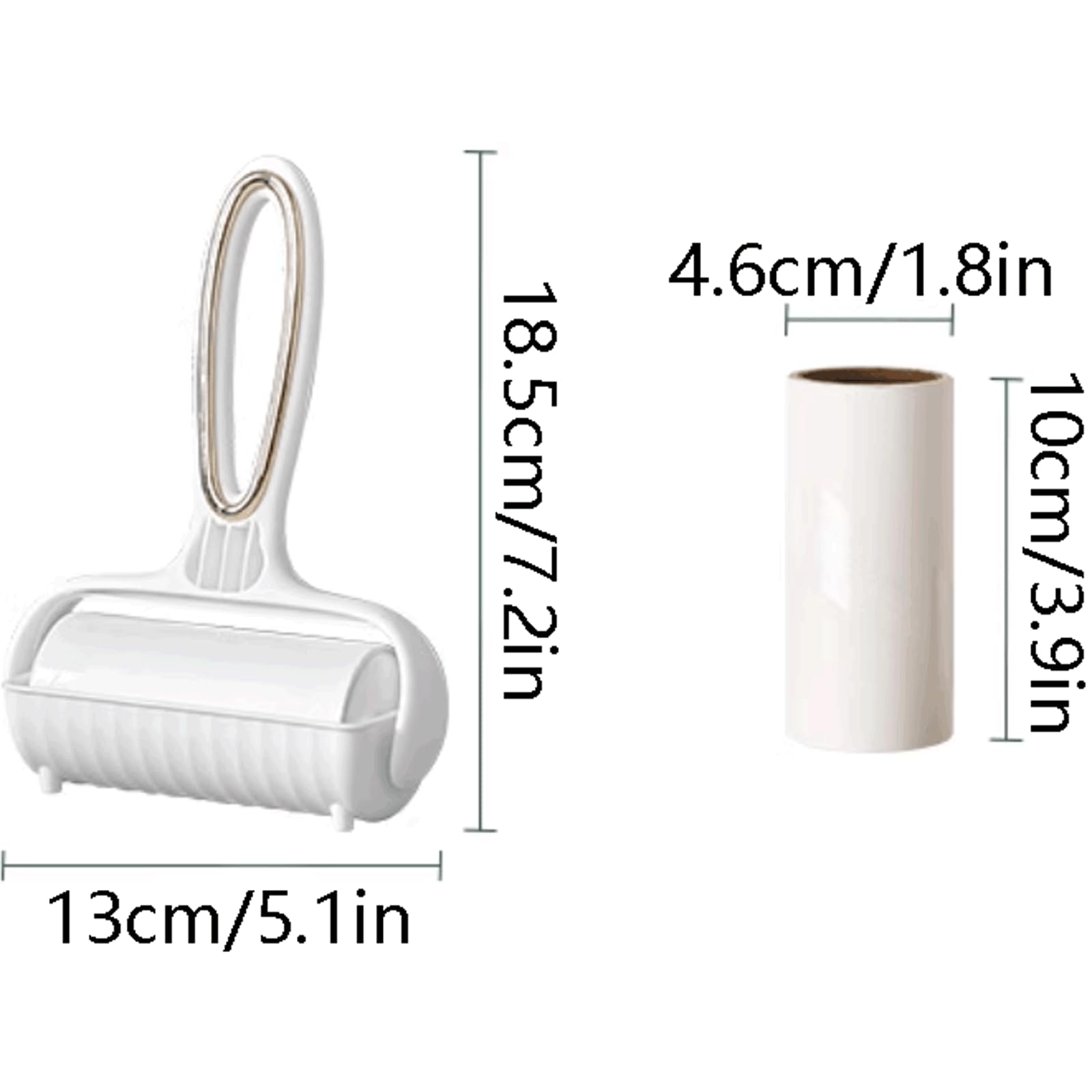 Lekki Plastic pluizenroller met beschermhoes Extra kleverige pluisrollers Draagbare pluisverwijderaar voor kleding Meubilair Tapijt Wszechstronny