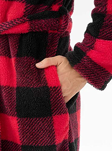 Image of DAVID ARCHY Men's Soft Fleece Plush Robe Full Length Long Bathrobe