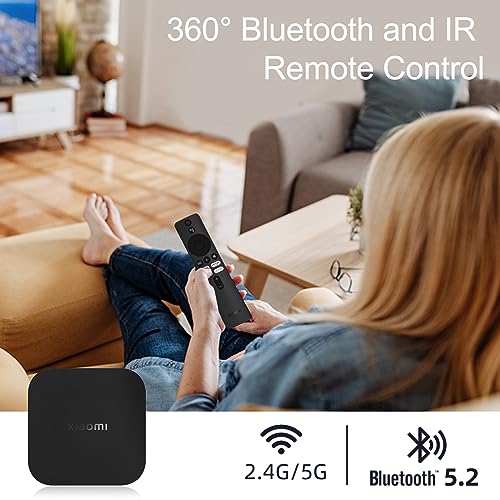 Mi TV Box S 2ª Generazione, Mi Box S Ultra HD 4K Streaming Media Player con Chromecast, TV Box S 2nd Gen con Telecomando IR, Smart Android TV Box Bluetooth 5.2, Wi-Fi, 2GB RAM + 8GB ROM