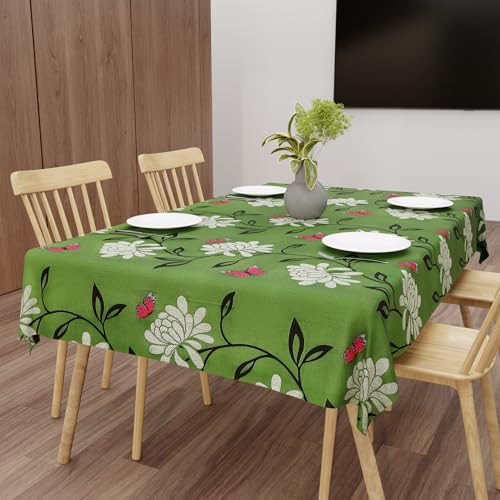 Image of Wings Star Premium Dining Table Cover for 6 to 8 Seater, 60 x 90 inch Size, Waterproof and Dustproof (60x90 inch- 6-8 Seater) Green