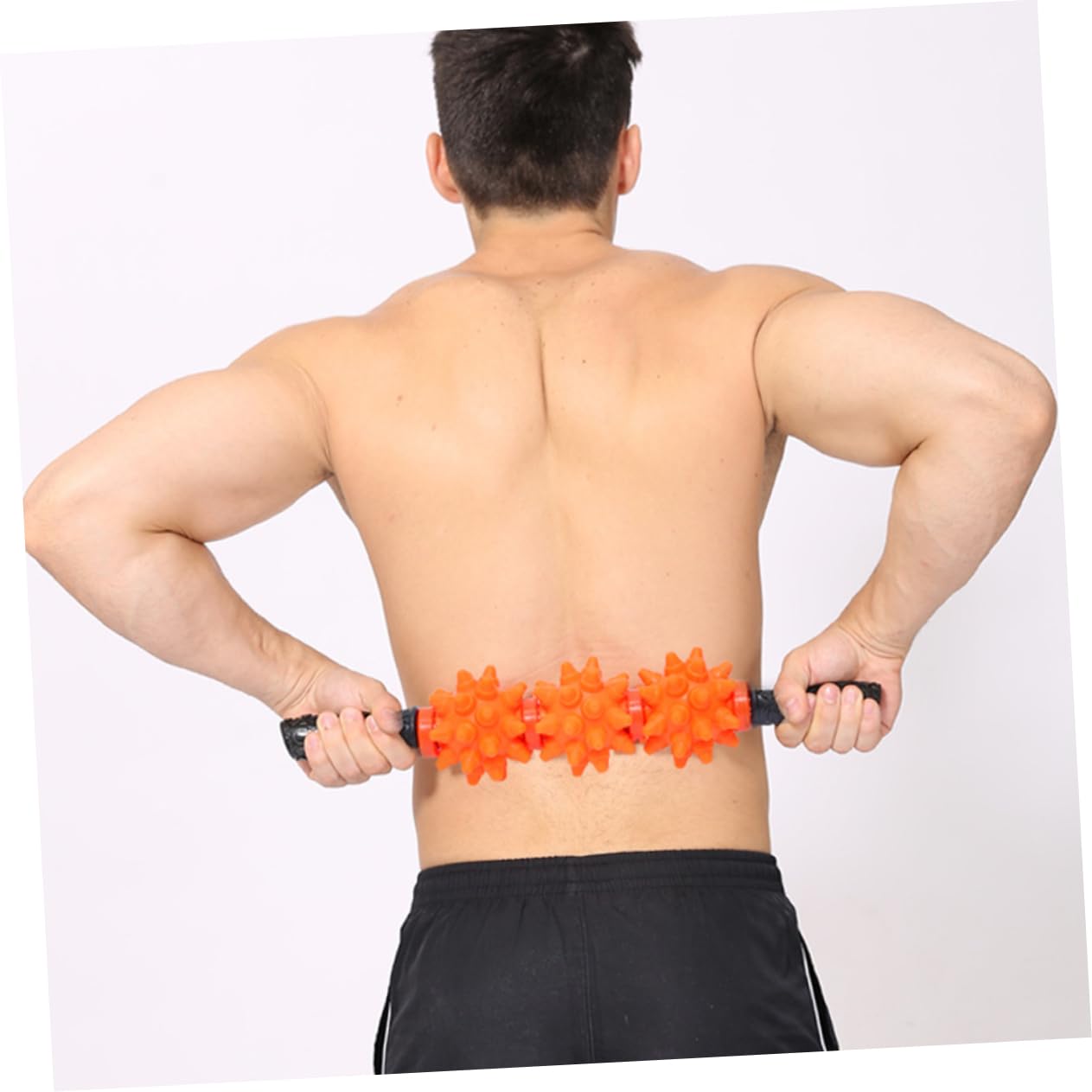 Rodillo de Masaje Muscular de Yoga Naranja Tpr Pvc Portátil | Recuperación Muscular, Uso y Espalda, Diseño Compacto para Llevar en Bolsa Color Aleatorio