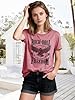 Freedom Shirts for Women Rock and Roll T Shirt Vintage Eagle Print Graphic Tees Short Sleeve Vacation Tops, A-pink, XXL #1