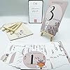 Wenskaart voor baby’s per week, maand, 1 jaar + ezel van hout | origineel cadeau voor zwangerschap & geboorte: meisjes…