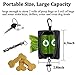 Dog Poop Bag Holder (2 Pack) Poop Bag Holder for Leash Attachment, Doggie Pet Waste Bag Dispenser, Puppy Potty Carrier Small Doggy Zipper Pouch with Carabiner Clip, Black