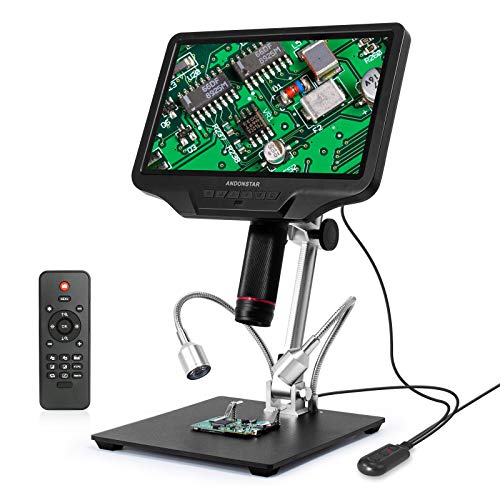 Image of Andonstar 10.1'' WiFi HDMI Digital Microscope AD409, 1080P Long Object Distance PCB Soldering Microscope for Electronics Repair, Support PC Connection to Measure