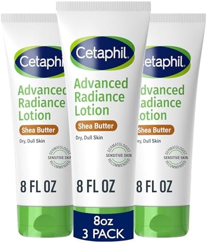 CETAPHIL Body Lotion by, Advanced Relief Lotion with Shea Butter for Dry, Sensitive Skin, NEW 8 oz Pack of 3, Fragrance Free, Hypoallergenic, Non-Comedogenic