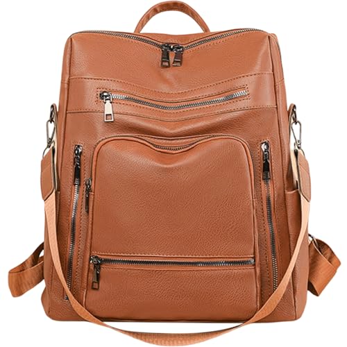 Sac à dos imperméable femme pour travail et école en cuir PU