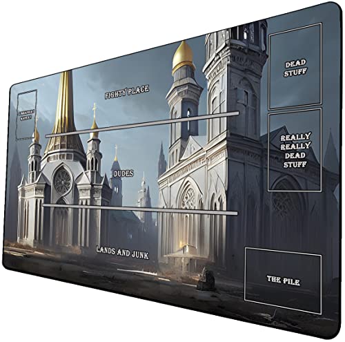 Ai Painting Tcg Playmat - Mtg Trading Card Game Mat With Zones, 24X14 Inches Original Playmats, Smooth Surface For Rubber Collection - Fantasy Dark Vampire Lotus-048 #TOP11