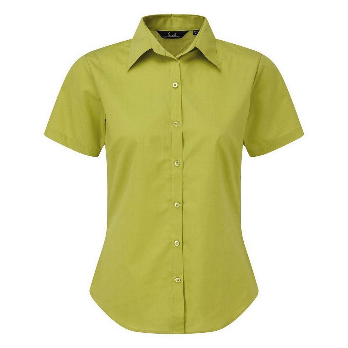 Premier Short Sleeve Poplin Blouse/Plain Work Shirt (6) (Lime)