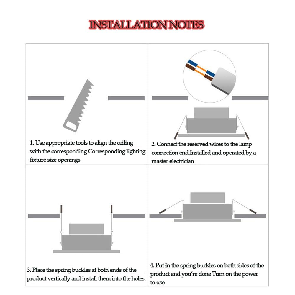 9 PackLED Faretto da soffitto da Incasso Nero LED Faretto da Incasso Retrofit Kit IP65 Faretto da Doccia Impermeabile Faretto da soffitto LED 31 Pollici LED da,Colore: 24W-4000K