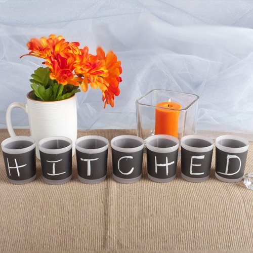 Bougeoirs Eastland Chalk Board Votive Holders avec surface ardoise effaçable