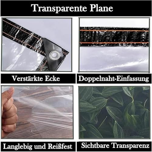 Lona impermeable personalizable transparente de gran grosor para cerramientos estables 3