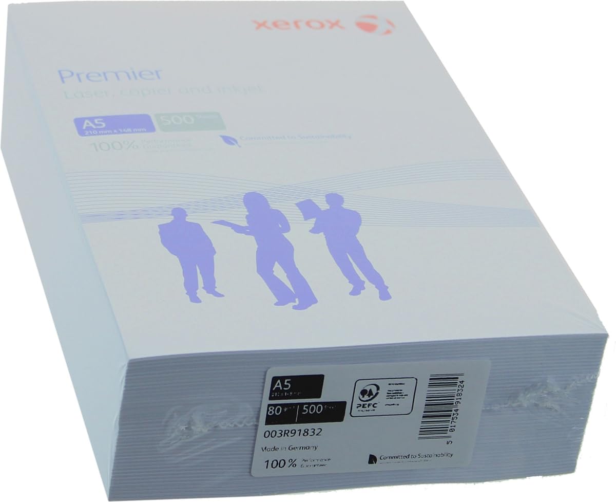 Xerox Premier, weiß, Kopierpapier 80g/m² A5, 003R1832 - Karton mit 5.000 Blatt