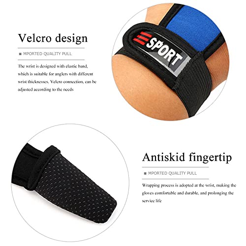 Foto von Keboyoe 5 Stück Angeln Fingerschutz Finger Atmungsaktive Einfingerhandschuhe Elastic Anti Rutsch Angelfingerhandschuh Zeigefinger Angelhandschuhe Unisex Geeignet für Angeln Outdoor(5 Farben)