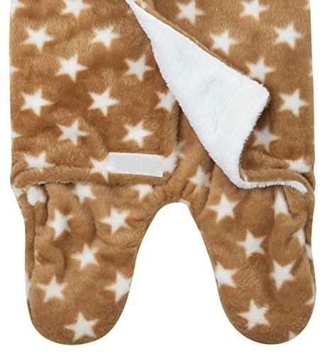 Image of New Born Multi-Purpose Baby Boy's and Baby Girl's Blanket and Sleeping Bag (Brown Star, 0-6 Months)
