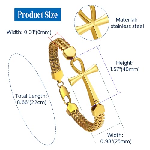 Pulsera Ankh de Acero para Hombre OIDEA miniatura 3