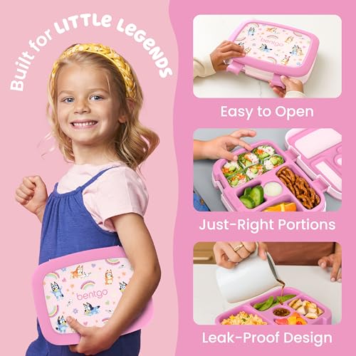 Image of Bentgo + BLUEY Kids Leak-Proof, 5-Compartment Bento-Style Kids Lunch Box