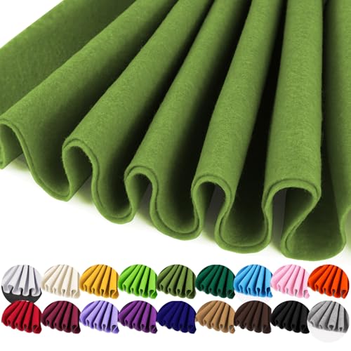 Image of IONTACH 36 inch X 36 inch Moss Green Soft Felt Fabric 1.6mm Thick