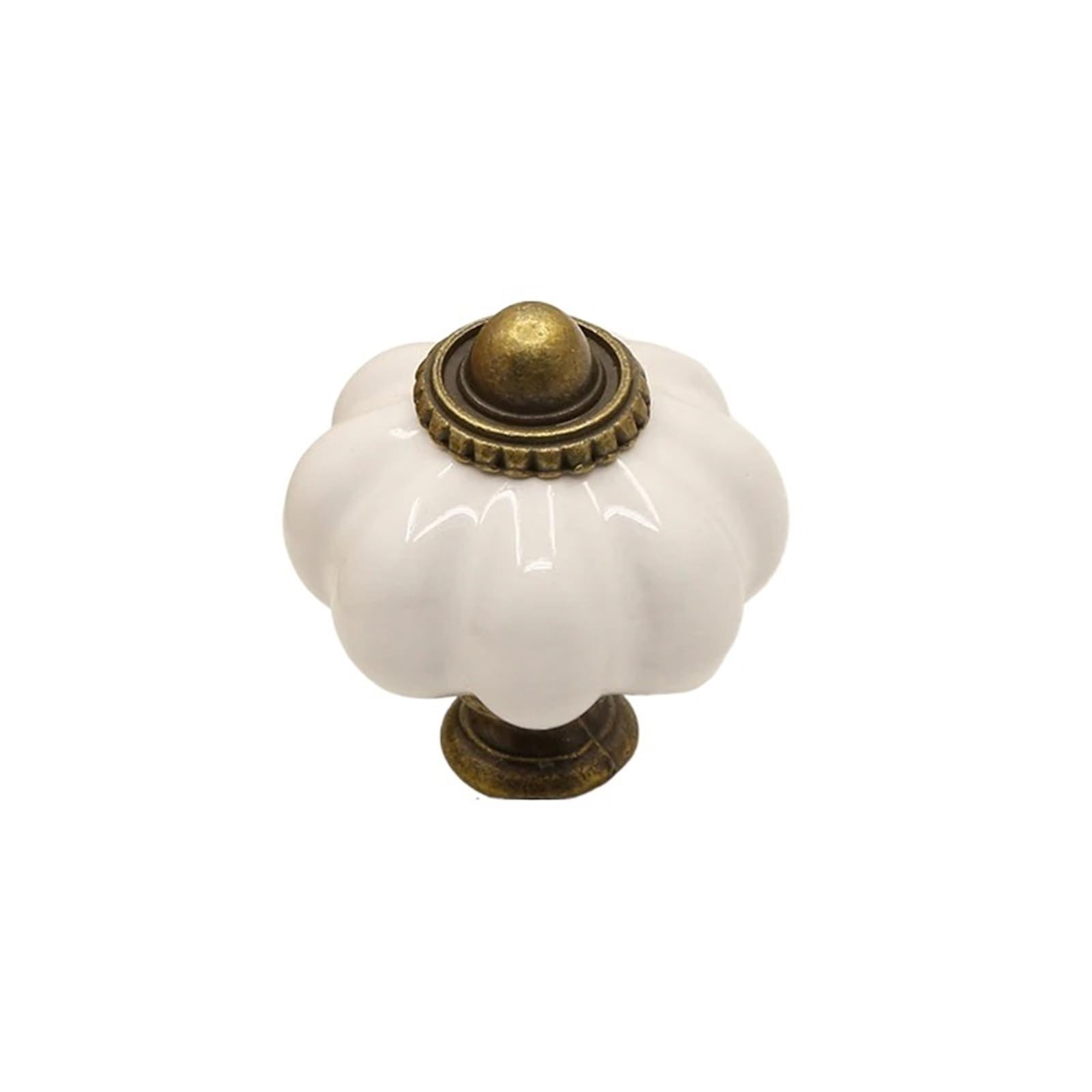 Kifsdlf Color1 Ceramic Farmhouse Pumpkin Cabinet Knob Drawer Furniture Handles Dresser Single Hole Door Pulls For Cupboard Wardrobes Furniture(Color1)