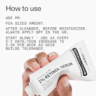 The INKEY List SuperSolutions 1% Retinol Serum for Face and Neck, Helps with Scar, Wrinkle and Skin Tone Appearance for Healthy-Looking Skin, 1.01 fl oz