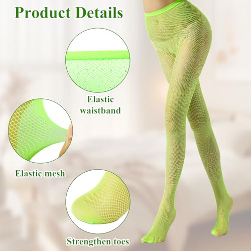 Sparkly Fishnets Tights,Sexy Rhinestone Stockings for Women,High Waist Fish nets Pantyhose Leggings2