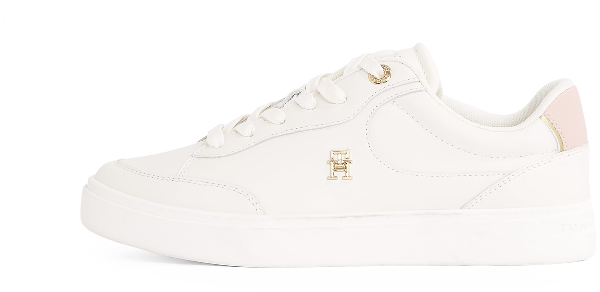 Tommy Hilfiger Donna Sneakers Court Essential Chic in Pelle, Avorio (Ancient White), 41