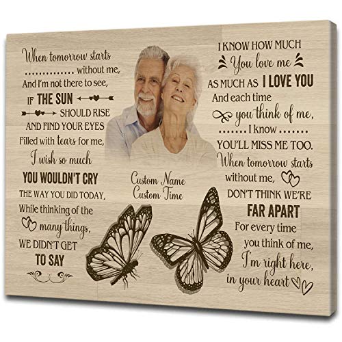 Personalized Letter From Heaven Poster Gifts For Mom In Heaven Dad In Heaven Grandma In Heaven Grandpa In Heaven Poster Home Decor Wall Art Print No Frame Or Canvas 0.75 Inch Frame Full Size