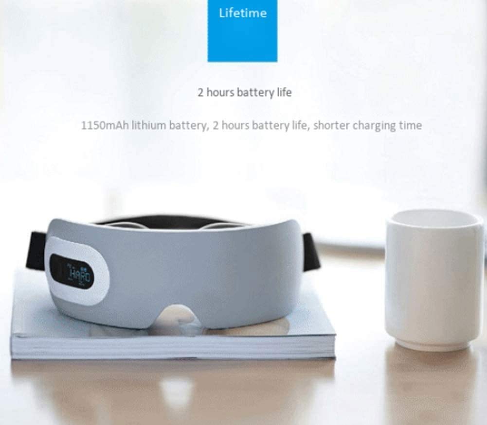 LIIAV Massager Eye-Massager-with-Heat-Vibration, COMPRESA Caliente, Masajeador Portátil Eléctrico para Ojos Secos Dolepos de Eyeaches Terapia de Relieve Fatiga Gran Idea de Regalo