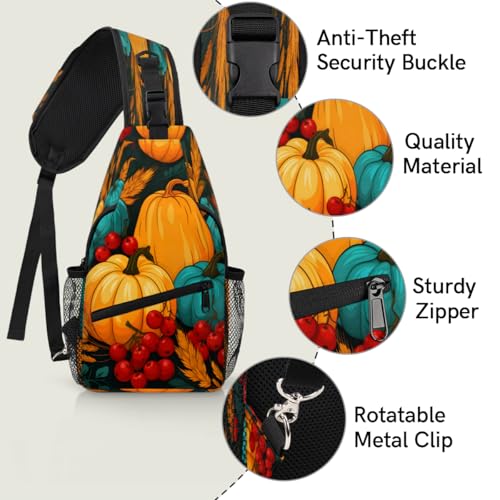 Mochila tipo bandolera azul para viaje y senderismo miniatura 3