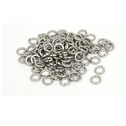 Sourcingmap M4 Inner Diameter 316 Stainless Steel Split Lock Spring Washers Gasket 100pcs
